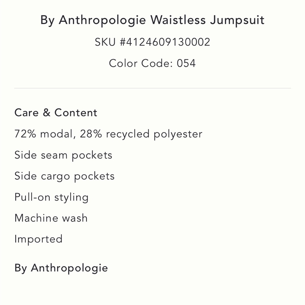 ✨ Anthropologie Waistless Jumpsuit Sz L/XL P - Picture 5 of 6